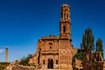 Fototapeta premium Belchite is located in a municipality in the province of Zaragoza, in one of the driest areas of Aragon.
