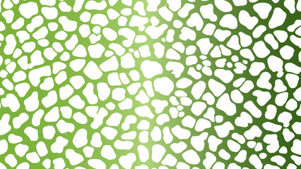 Vibrant green gradient background featuring a striking black leopard or cheetah animal print pattern texture © Design