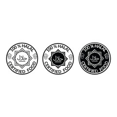 Halal Certified Food Labels: 100 Compliant with Islamic Dietary Laws, Three Circular Designs with Halal in English and Arabic for Food Packaging