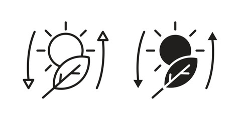 Fototapeta premium Photosynthesis icon element in flat simple style. Thin stroke editable icons