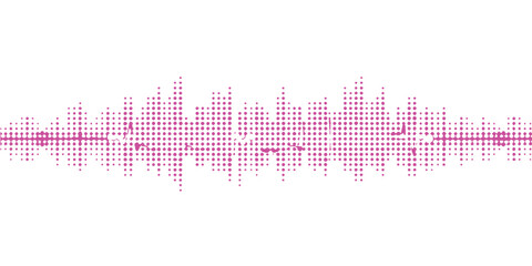 Abstract music background featuring a digital audio equalizer wave and musical notes in a creative pulse design with technology waveform lines © Fahid