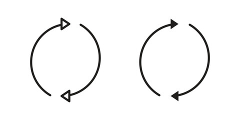 Recurring icon element in flat simple style. Thin stroke editable icons