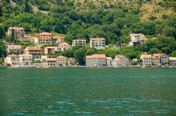 Fototapeta premium Coastal Village with Houses by the Water