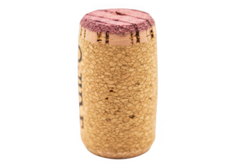Realistic wine cork isolated on transparent background for branding, marketing, and menu design