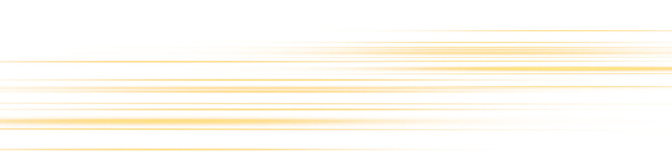Gold horizontal lens flares pack. Laser beams, horizontal light rays. Beautiful light flares. Glowing streaks on light background. Light line effect gold png. 