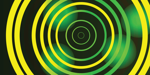 Abstract background  Neon green circles abstract pattern background Vector Illustration