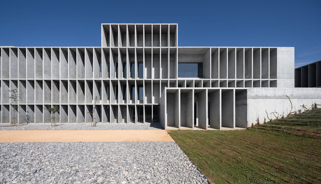 Brutalism architecture at university campus