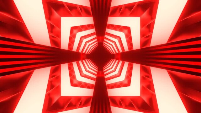 Red Neon Endless Arrow Tunnel Background VJ Loop in 4K