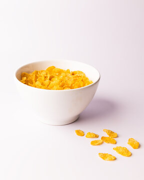 Cereal bowl breakfast with white background elegance