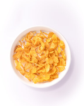 Breakfast cereal bowl on a clean white background