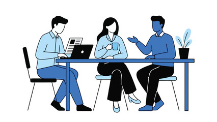 Business colleagues having a conversation in the office