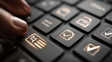 Eudr compliance concept showing computer mouse on icons representing verification, traceability and regulatory reporting for sustainability