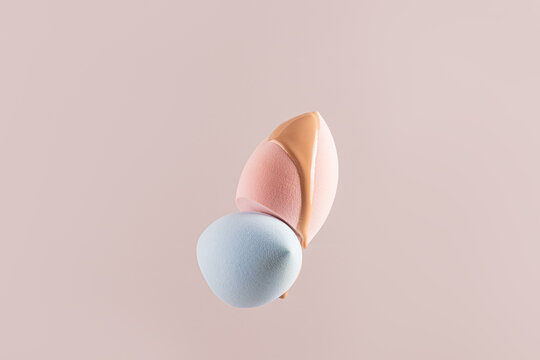 Foundation swatches on soft makeup sponges