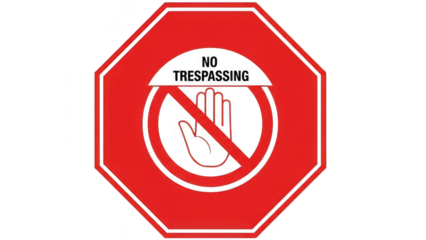 No trespassing sign