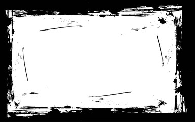 Abstract grunge background with worn brush texture, black frame texture, banner resource with framed effect. Space for text