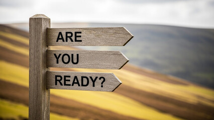 Inspirational signpost in nature with motivational text