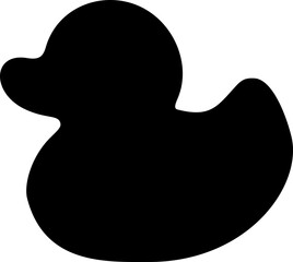 Rubber Duck Silhouette Icon