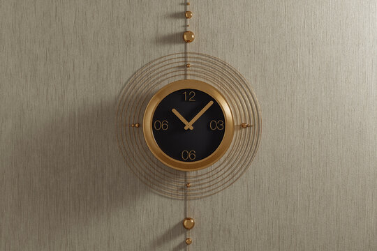 Elegant wall clock features geometric design for modern timekeeping