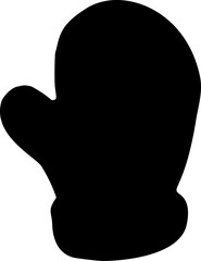 Mitten Winter Silhouette Shape