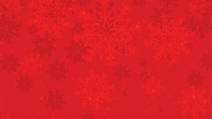Festive Red Christmas Snowflakes Background Vector Graphic Design Template for Winter Holiday Wallpaper
