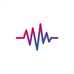 Vibrant Heartbeat Icon: A Stylish Representation of Wellness and Health in Gradient Colors