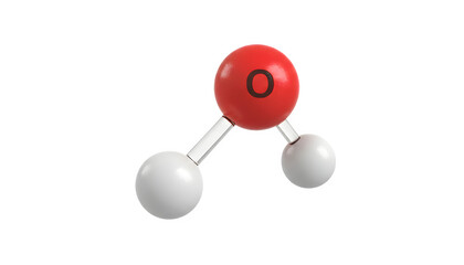 Water molecule h2o conceptual model transparent background