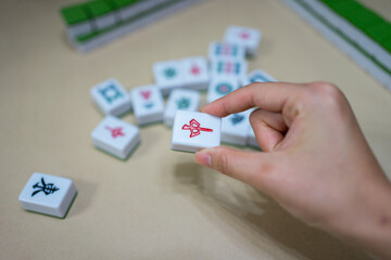 Engaging in a game of mahjong for social connection