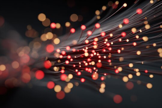 VLAN Concept: Blurred 3D Visualization of Networking Technology in a Digital Space