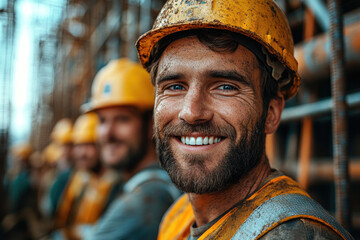 The Human Side of Construction: Workers Collaborating Under a Blue Sky