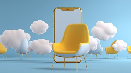3d render of a cloud computing concept