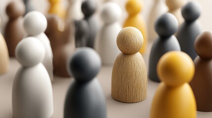 A line of human figures standing together.