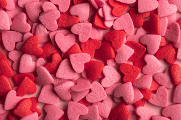 Heart-shaped edible confetti for Valentine's Day celebrations