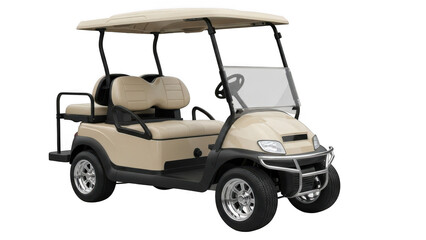 Modern beige utility golf cart