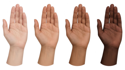 Open Palm: Diverse Hands Showing Unity and Peace