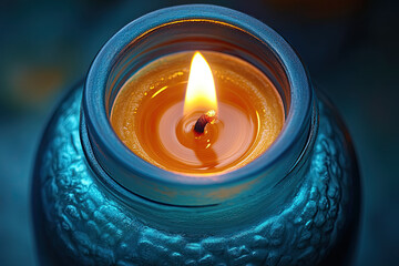 Close-Up of a High-End Candle in Upscale Surroundings