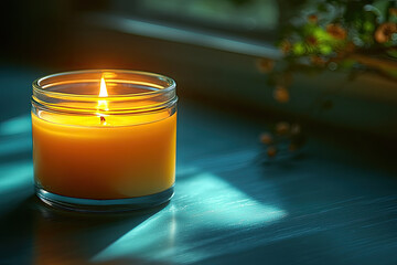 Close-Up of a High-End Candle in Upscale Surroundings