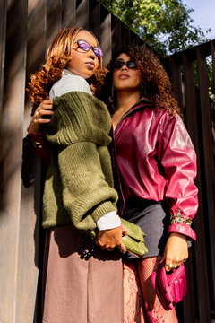 Urban gen z friends enjoying a vibrant afternoon together