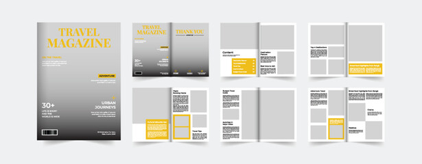 Adventure Travel Magazine Template Layout