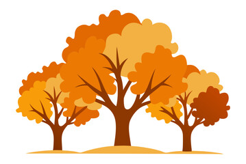 Autumn Pin Oak Leaves Collection Quercus Palustris Botanical Vector Illustration