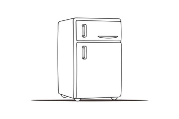 Modern Refrigerator Appliance Vector Illustration Isolated On White Background