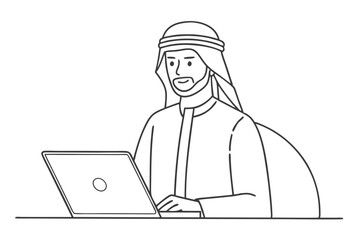 Young Muslim Manager Leading Team Meeting Giving Professional Work Briefing