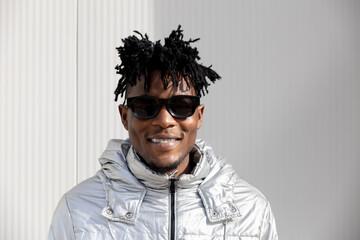 Stylish urban fashion with futuristic flair