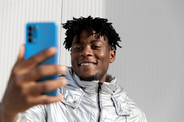 Futuristic technology enhances modern selfie