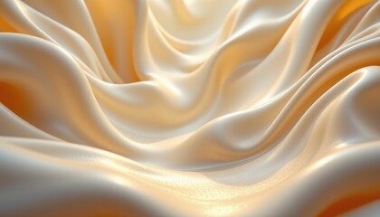 Fototapeta premium Elegant and Flowing Satin Fabric Texture with Soft Light and Warm Tones for Background or Textile Designs