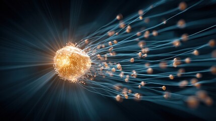 Cellular Biology Illustration: Fertilization Process