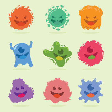 Bacterial and virus characters set for your design