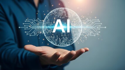 Ai technology innovation future concept hands