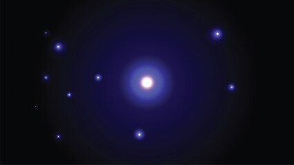 Glowing Orbs And Stars In Dark Space galaxy nebula © Rubina parvin