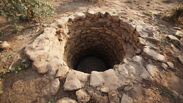  An empty water well portraying the scarcity due to less aid in development projects 