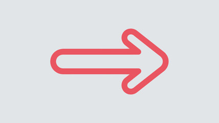 Red arrow pointing right on gray background for direction guidance
